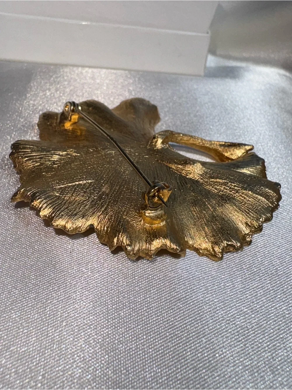 Gold Leaf Decorative Accent with Red Jewel - Elegant Home Accent